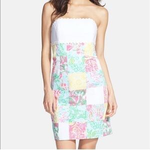 Lilly Pulitzer Franco Strapless Patchwork Dress